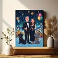 thumbnail image 6 of Qisvanset New Year Couple With Dogs Canvas Wall Art 15.75x11.81 Inches, 6 of 8