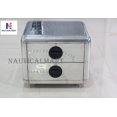 thumbnail image 3 of NauticalMart Table Basse en Aluminium Table de Chevet avec Tiroirs de Rangement Aviator Table d'Extrémité Latérale Style Avion Avion Salon Mobilier de Bureau à Domicile, 3 of 5