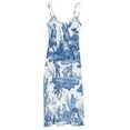 thumbnail image 6 of Blue and White Toile de Jouy Sleeveless Dress bandage dress dresses for woman, 6 of 6