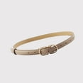 thumbnail image 4 of ITSAME Womens Leater Belt, Adjustable Skinny Pin Buckle Ladies Elegant Tight Belt Khaki Free Size, 4 of 5