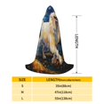 thumbnail image 2 of Honeii Vintage Starry Sky Labrador Print Poncho Cape, Cloak Coat, Snuggly Hooded Wearable Blanket, Hooded Cape For Teenagers,Halloween Costumes-Large, 2 of 7