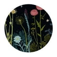 thumbnail image 2 of Nawypu Round Table Cover, Waterproof Reusable Table Cloth Round Fitted Vinyl Tablecloth with Elastic Edged for Parties Outdoors, Vintage Floral Herbs and Wild Flowers Botanical in Black Nights, 2 of 7