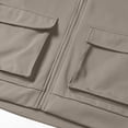 thumbnail image 5 of Jerdar Men's Solid Color Loose Casual Multi-Pocket Hooded Full Zip Long Sleeve Jacket Outdoor Jacket Men, 5 of 8