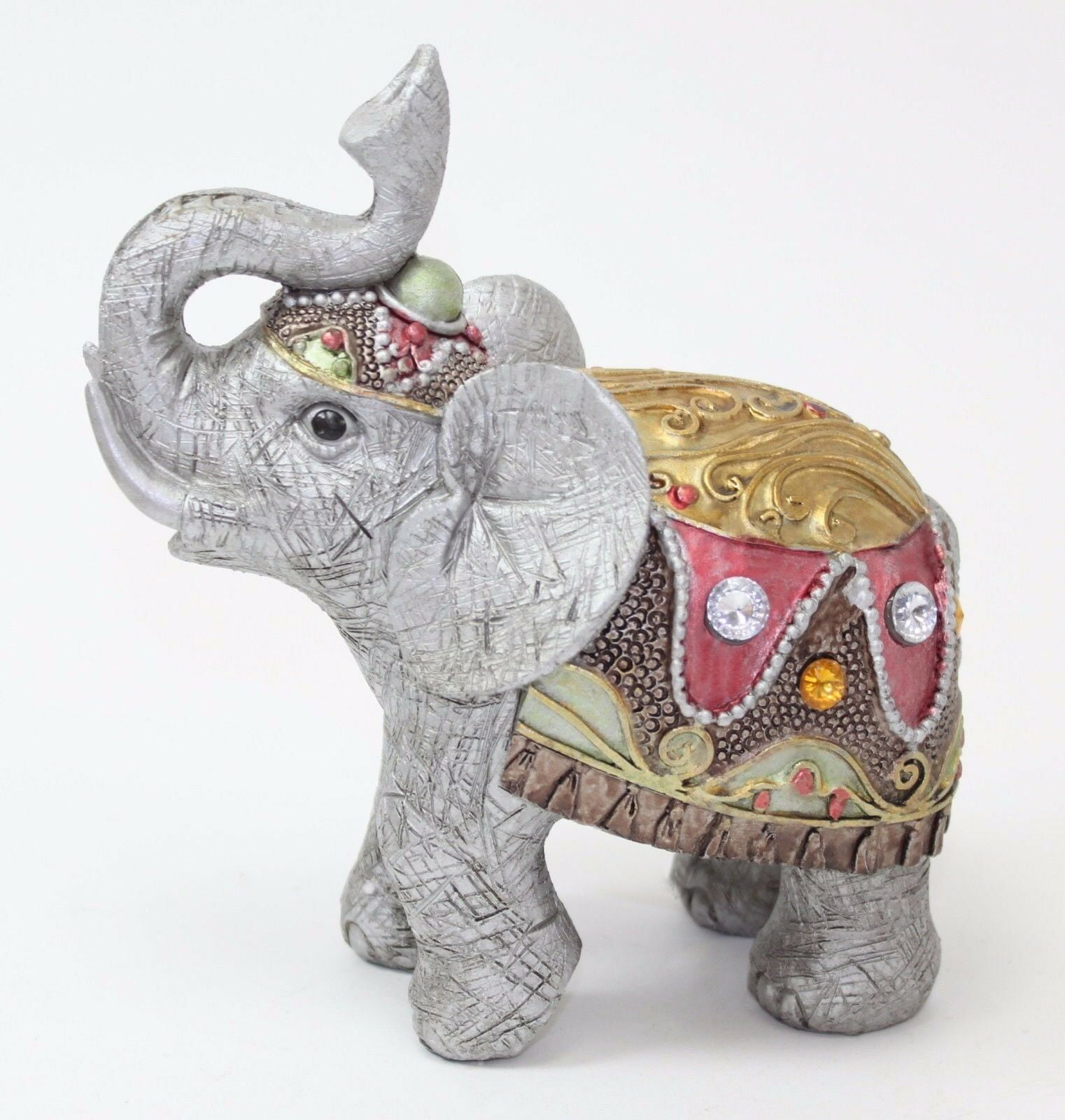 Feng Shui 4.5" Bronze Elephant Figurine Wealth Lucky Figurine Gift & Home Decor 