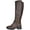 BROWN, variant on Women Knee High Riding Boots Classic Equestrian Style Comfortable Tall Boots for Casual or Dress Wear