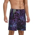 thumbnail image 2 of Balery Lilac Pantalones cortos de pijama de punto de algodón para hombre con cinturilla y bolsillos-XX-Large, 2 of 6