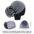 thumbnail image 2 of 2PCS Women Big Flower Turban Beanie Cap for Ladies Muslim African Hijab, Hair Loss Chemo Cap Headwrap Bonnet, 2 of 6