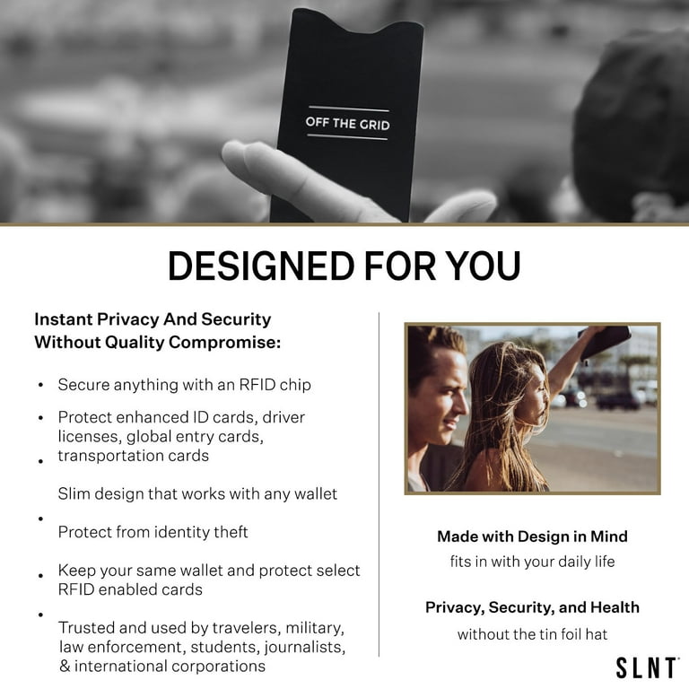 Silent Pocket Card Guard Secure RFID Sleeves | Radio Frequency Shielding Technology | Fits Standard Credit Cards or ID | Water-Resistant Construction, Matte Finish | Black, Pack of 5 - Walmart.com Silent Pocket Card Guard Secure RFID Sleeves | Radio Frequency Shielding Technology | Fits Standard Credit Cards or ID | Water-Resistant Construction, Matte Finish | Black, Pack of 5 - Walmart.com