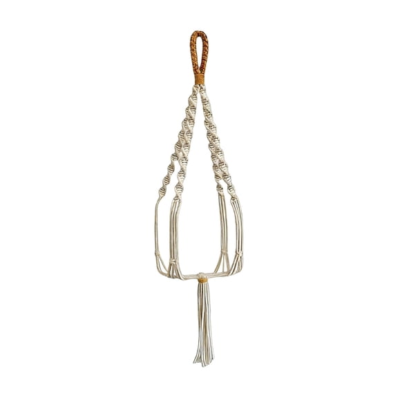 Luoshdecor Macrame Plant Hanger,Natural Cotton Rope Wall Hanging Planter Holder for Indoor Outdoor Flower Pot Vintage Home Decor