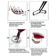 14K Gold Plated Grillz Set 4 Four Row Bling Top And Bottom Teeth Hip Hop Grills