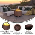 thumbnail image 5 of Flash Furniture Titus Commercial Grade 27 inch Smokeless Outdoor Firepit, Natural Wood Burning Portable Fire Pit With Waterproof Cover, Bronze, 5 of 13