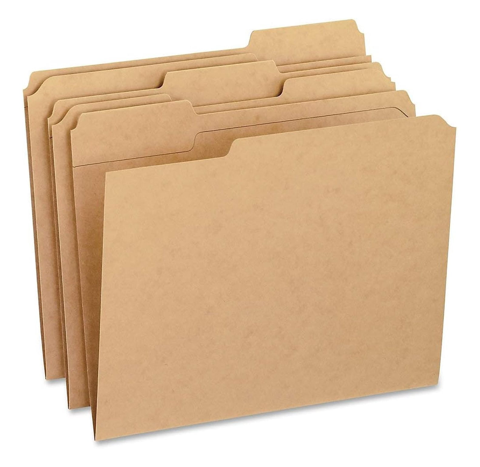 RK15213 Two-Ply Dark File Folders, 1/3 Cut Top Tab, Letter, Brown (Box of 100)