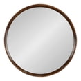 thumbnail image 1 of Kate and Laurel Prema Soft Round Circle Modern Wall Mirror, Walnut Brown, 28, Framed Round Circular Mango Wood Mirror for Minimal Home Decor, 1 of 9