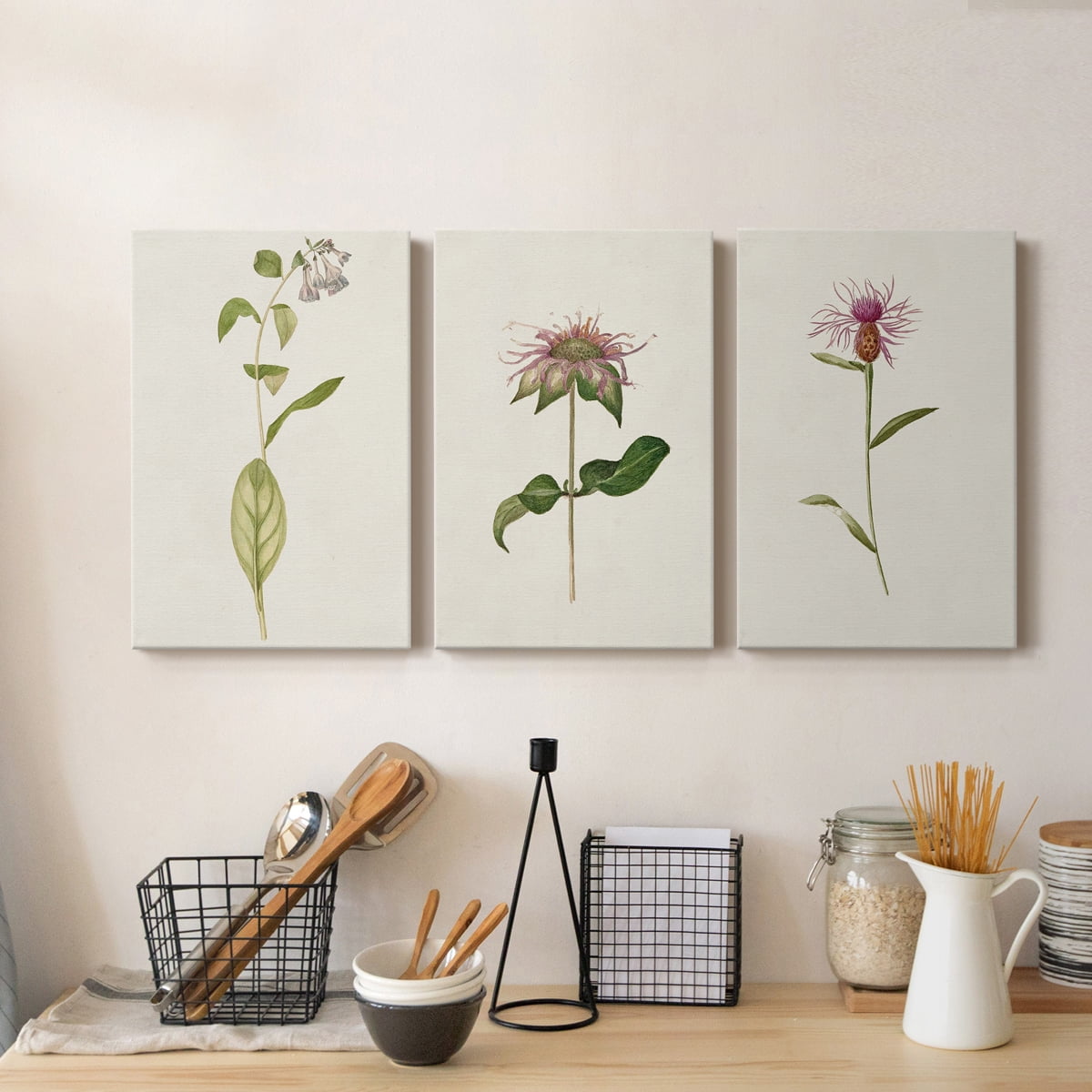 Mauve Garden Flowers IV Premium Gallery Wrapped Canvas - Ready to Hang - 40 x 60 Each