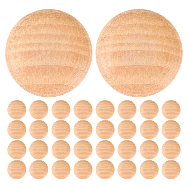 GOOHOCHY 50 tapones para tornillos, decorativos para muebles, tapas para agujeros de armarios.