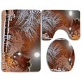 thumbnail image 1 of ABPHQTO Copos de nieve árboles esplendor cielo Juego de alfombras de baño de 3 piezas Alfombra de baño Alfombra de contorno y tapa de inodoro, 1 of 2