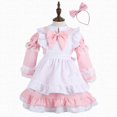 thumbnail image 1 of Princess Pleated Dress Girls' Japanese Cute Cartoon Pattern Long Sleeve Lolita Dress,100% New, 1 of 5
