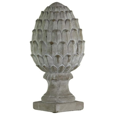 Urban Trends Collection Cement Artichoke Figurine on Base LG Concrete Finish Gray