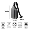 thumbnail image 2 of Bolsa de pecho de tela de nailon, mochila a prueba de salpicaduras de gran capacidad, 2 of 5