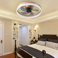 thumbnail image 2 of Bedroom Ceiling Fan with Lights, Low Profile Ceiling Fan Light with App & Remote Contorl, Flush Mount Fan Light with 5 Blades and 6 Wind Speeds for Bedroom Living Room (Rose Gold), 2 of 9