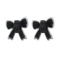 thumbnail image 4 of Unique Bargains 1 Pair Shoelace Charms Sparkly Base Transparent Bow Decorative Shoe Clips Black, 4 of 5