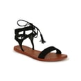 thumbnail image 1 of Bamboo Open Toe Wrap Around Tassel Flat Sandal 20259, 1 of 4
