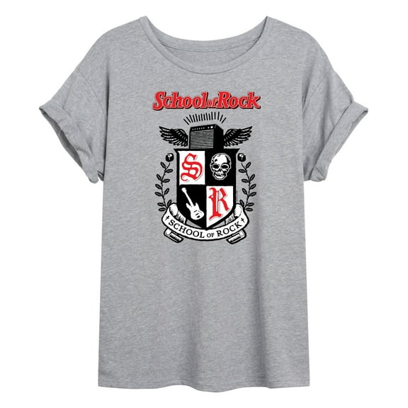 School of Rock - School Crest - Juniors Ideal Flowy Muscle T-Shirt