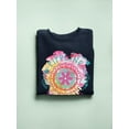 thumbnail image 3 of Waveflower Tie Dye Good Vibes Women Sweatshirt -Pipeline, 3 of 4