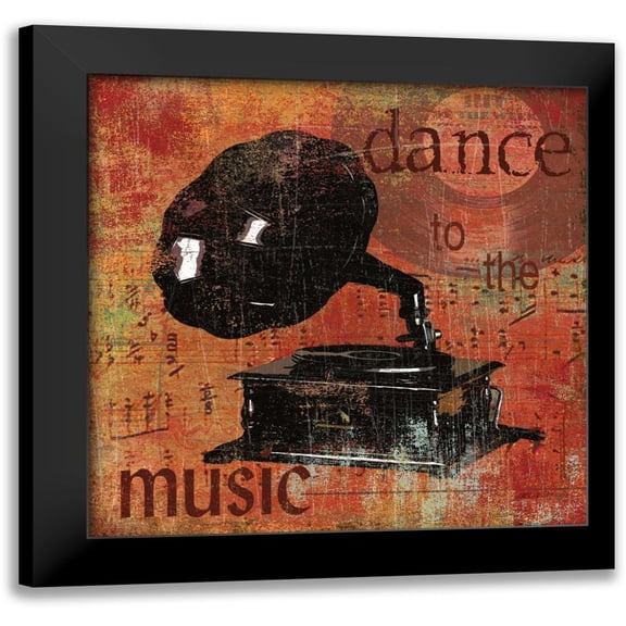 Robinson, Carol 12x12 Black Modern Framed Museum Art Print Titled - Dance to the Music