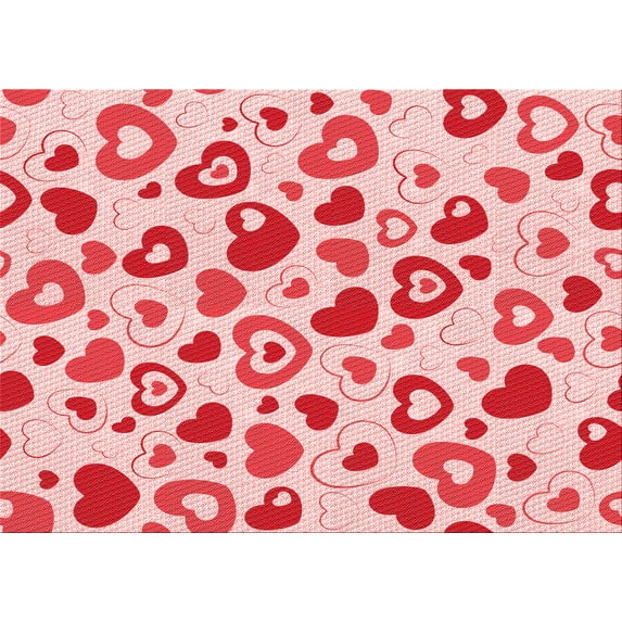 Ahgly Company Indoor Rectangle Patterned Pink Area Rugs, 8' x 12'