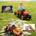 thumbnail image 4 of East doll 12V Ride on Tractor with Tiltable & Detachable Trailer, up to 3.1Mph Truck with Parental Remote, Music Player & Bluetooth Function, Headlight, 4 of 7