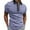 Blue, variant on Relanfenk Male Summer Striped Splice Print T Shirt Turn Down Collar Short Sleeve Tops T Shirt