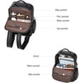 thumbnail image 3 of Leather Backpack Business Laptop Travel Camping Shoulder Bag Gym Sports Bags for Men, 3 of 8