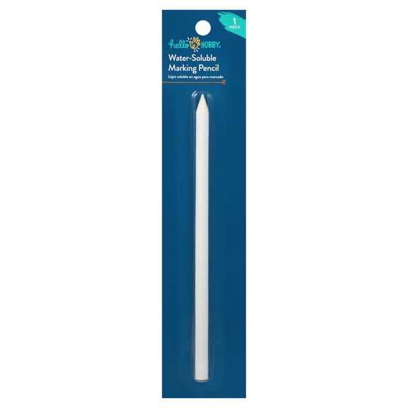 Hello Hobby White Water-Soluble Fabric Marking Pencil (1 Count)