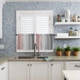 thumbnail image 3 of 24 Inch Long Tier Curtains for Kitchen, Retro Farmhouse Pink and Gray Ombre Wood Grain Bathroom Window Curtains Rod Pocket Short Curtains Window Treatment Tiers for Living Room Farmhouse 2 Panels, 3 of 5