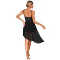 thumbnail image 5 of Aiihoo Women Ballroom Lyrical Dance Dress Sleeveless Sequins Mesh Modern Dance Dress Leotard Black M, 5 of 7