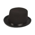 thumbnail image 2 of Sombrero de copa de fieltro negro, sombrero fedora, sombrero de fiesta para fiestas temáticas de carnaval, juegos de rol 60 cmx12cm, 2 of 9