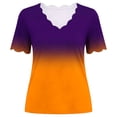 thumbnail image 7 of Ichuanyi Womens Summer Tops Trendy Gradient Color Print Short Sleeve Tshirts Shirts V Neck T Shirts Fashion, 7 of 7