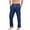 Dark Blue, variant on JTieacloth Wide Leg Pants for Men Men's Daily Casual Home Solid Full Length Pants Mid Waist Pocket Drawstring Pant Trouser Blue