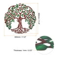 thumbnail image 2 of Uxcell Metal Tree Wall Decor, Tree of Life Wall Sculpture Ornament Hanging Wall Decoration, Green Brown, 2 of 6