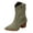 Green, variant on Women's Slouchy Mid Calf Boots Wide Calf Suede Pointed Toe Chunky Block Heels Solid Color Fashion Casual Outdoor Walking Shoes Black Size 5.5