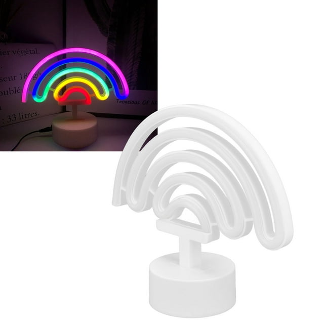 Signe de Néon, Forme Innovante Haute Néon Lumière RGB Néon Coloré avec Base pour Chambre à Coucher pour Fête pour la Maison