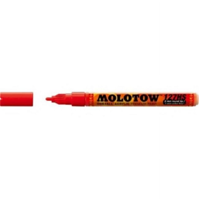 Molotow M127202 Marqueur à Pompe Acrylique Pointe Fine 2 mm, Rouge Trafic