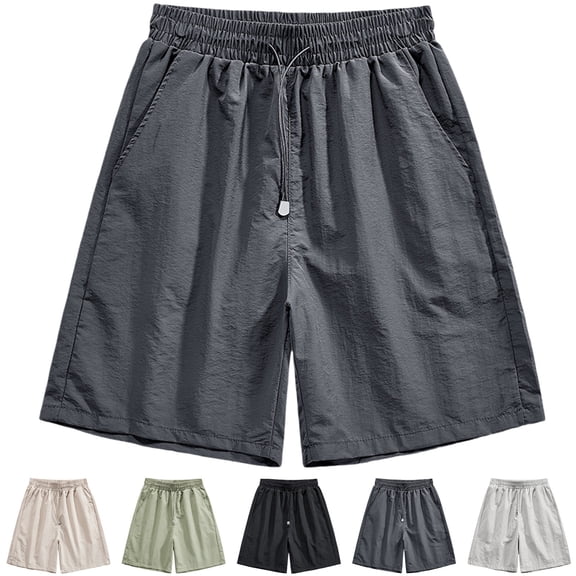 Men's Quick Dry Athletic Shorts 8" Inseam Water Repellent Nylon Short Pants, Lightweight Stretch Woven Outdoor Hiking Fishing Travel Shorts with Pockets