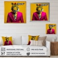 thumbnail image 4 of Designart "Tiger in a Pink Suit" Animals Framed Wall Art - Traditional Pink Tiger Fashion Bedroom Framed Canvas Wall Art, 4 of 6