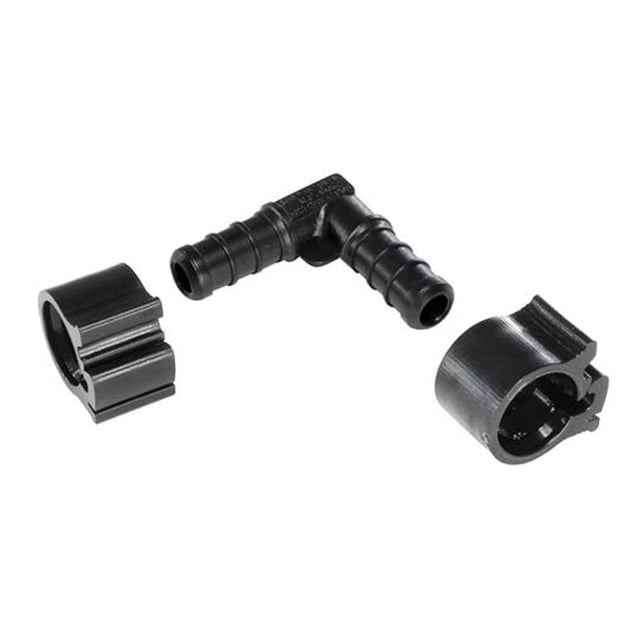 Codo PEXLOCK 30815 3/8 pulgadas negro