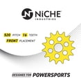 thumbnail image 3 of Niche 520 Pitch 16 Tooth Front Drive Sprocket for BMW G310GS G310R 519-CDS2591P, 3 of 6