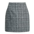 thumbnail image 2 of ZOELNIC Women's Bodycon Plaid Skirt High Waist Pencil Mini for Work & Casual, 2 of 5