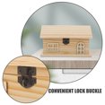 thumbnail image 2 of Alcancía de madera con forma de casa, caja para ahorrar dinero, maceta para ahorrar dinero sin terminar, 2 of 7