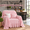 Pink Gingham-91"W x 71"H, variant on Green Gingham Couch Cover With Ruffle 118" W X 71" H